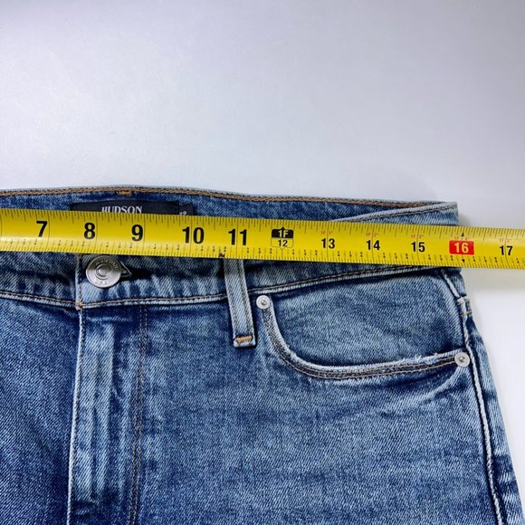Hudson Womens Holly Crop Boot Cut Jeans Blue Stretch High Rise Pockets 29 New - Picture 4 of 12